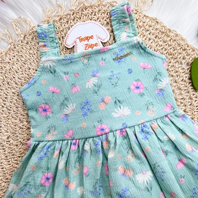 Vestido Midi Jardim Colorido - Verde